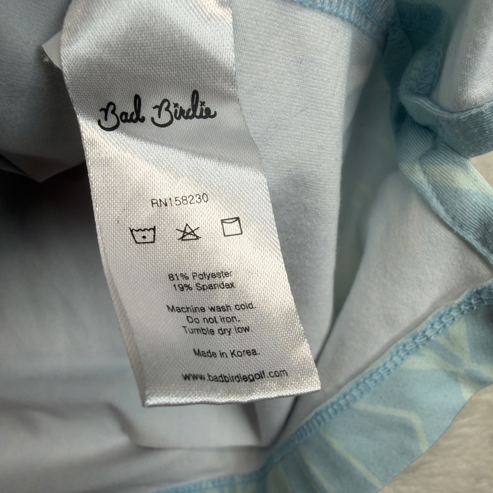 Bad Birdie Quarter Zip Pullover Men's Medium Blue Golf Performance Geometric - Picture 6 of 10